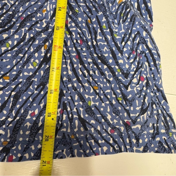 Hearts of Palm Blue and White Fitted Ribbed Blouse Women’s Size Petite Large - Picture 10 of 12